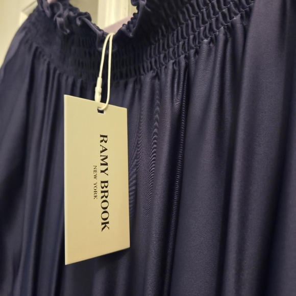 Ramy Brook New York Midnight Blue Off-Shoulder Teagan Jumpsuit - Picture 2 of 14